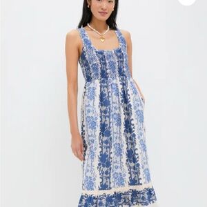 Tuckernuck Bondi Blues Cotton Voile Mallie Midi Dress